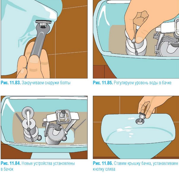 Как отремонтировать или заменить сливной бачок унитаза своими руками. Видео